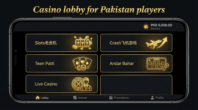 Lobby view of Vxv Bet.version.slots low budget for Pakistan users